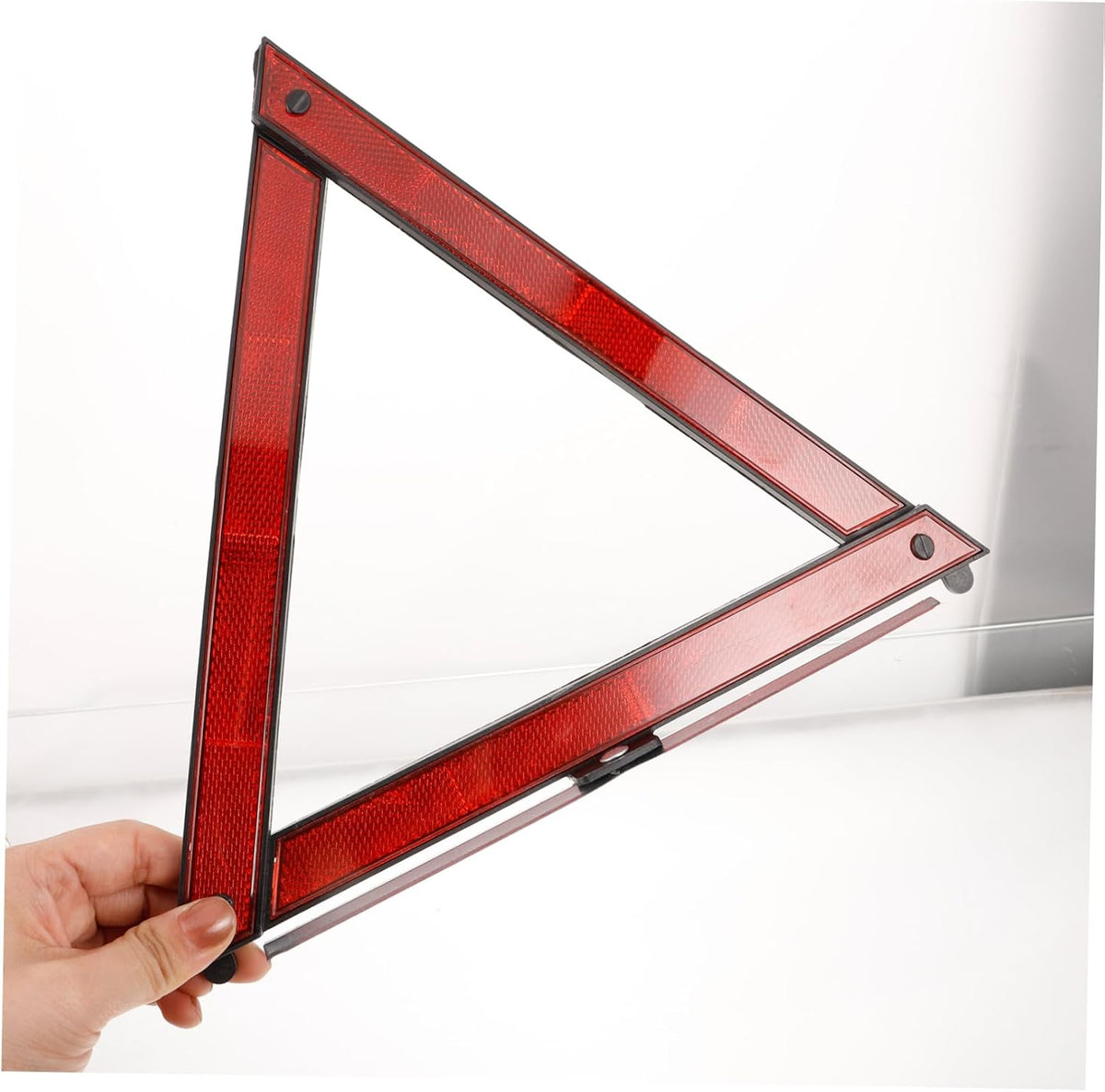 3pcs Reflective Warning Triangles Durable Plastic Road Safety Signs