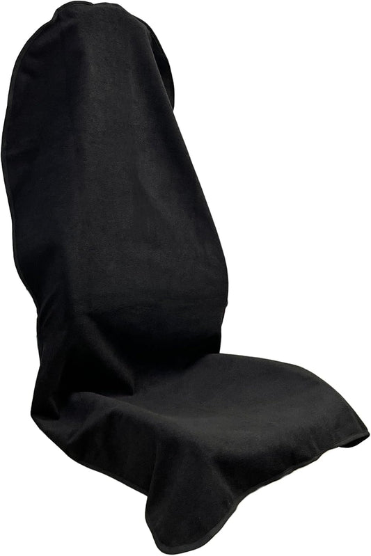 Waterproof Car Seat Cover for Front Seats, Protector for Cars SUVs Trucks, Sweat Towel Seat Covers Bucket for Gym,Workout,Beach,Hiking,Running (Black, 1PC)