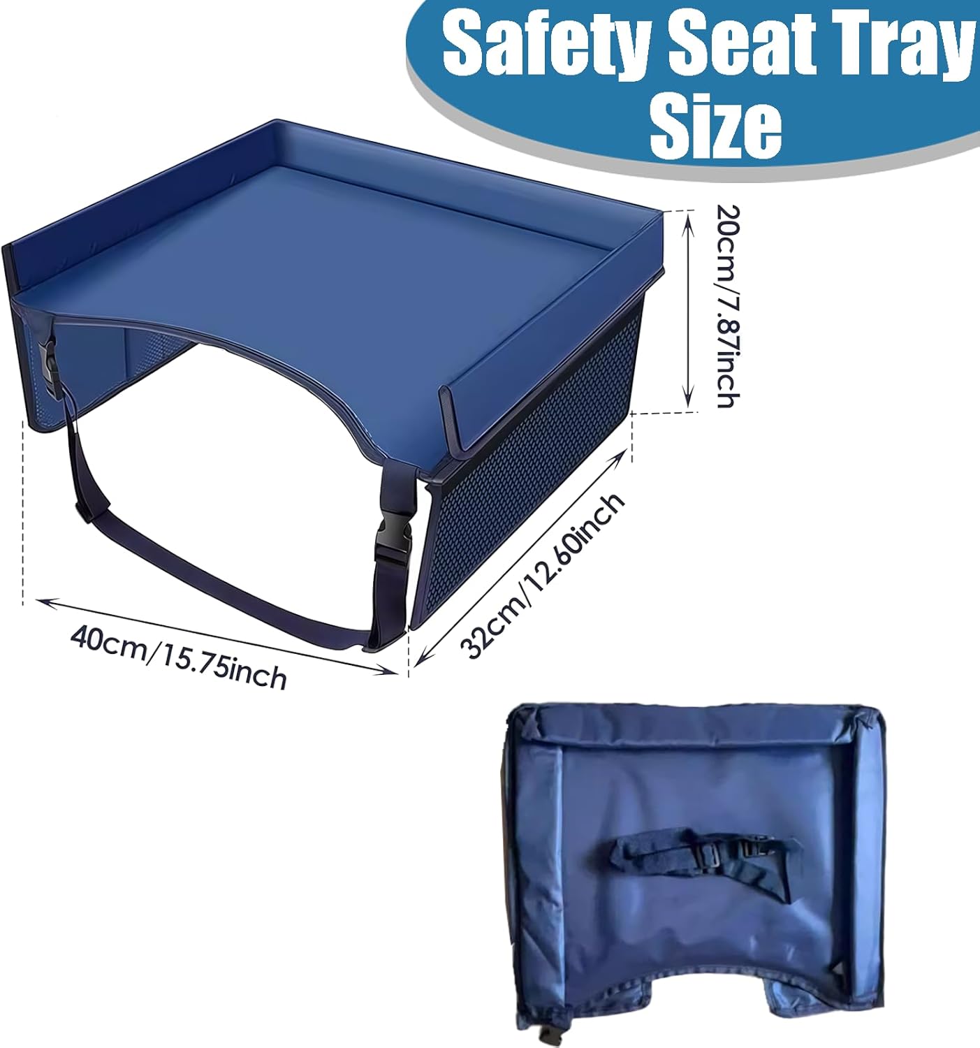 Kids Travel Tray for Car Seat - Toddler Road TripEssentials with Drawing Kit, Lap Desk Organizer for Car &Airplane