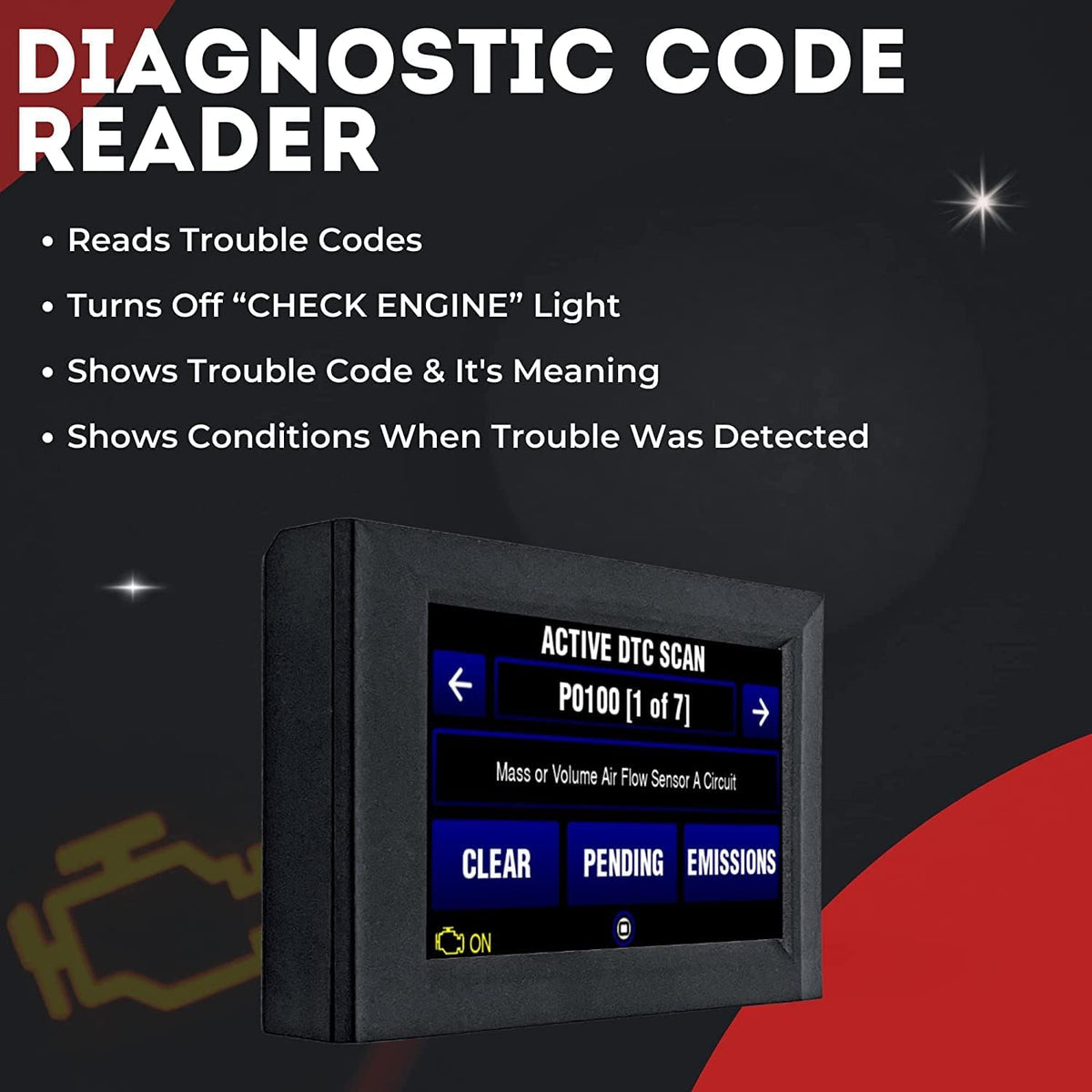 ScanGauge 3 Touch Screen OBD2 Scanner, Digital Gauges & Trip Computer SG3