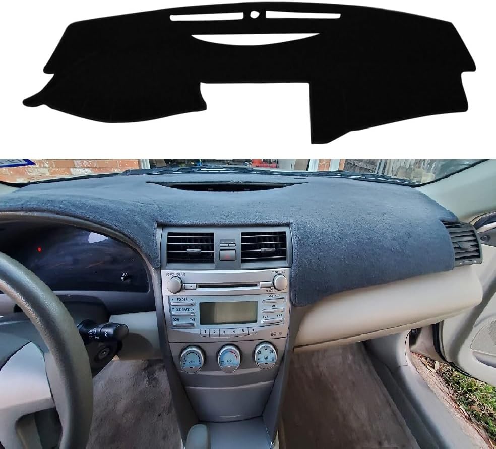Car Carpet Dashboard Cover,Dash Cover Mat Compatible with Toyo ta Camry 2007 2008 2009 2010 2011 (Black)