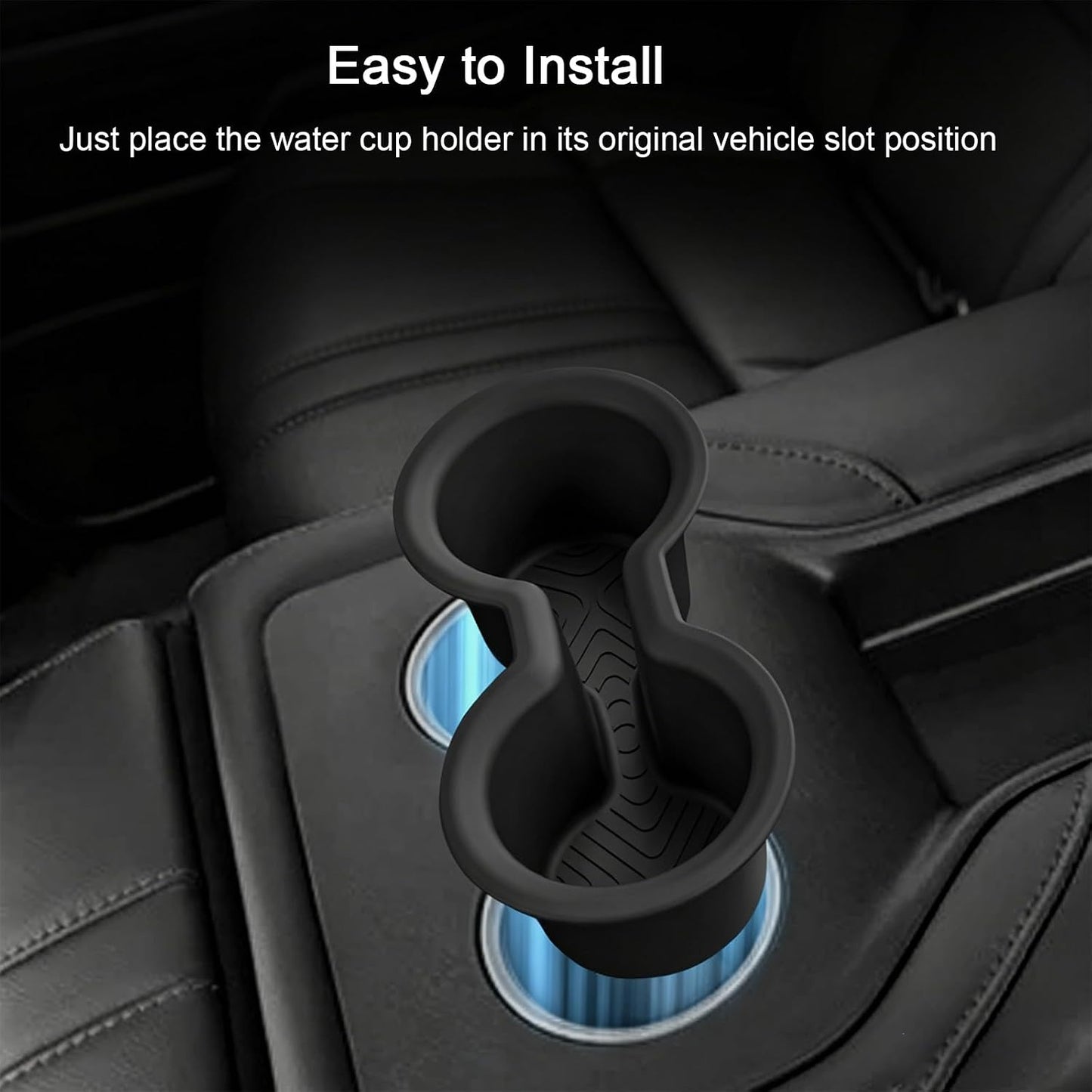 Center Console Cup Holder Inserts for Honda Pilot 2023-2026 Interior Accessories Front & Rear Car Drink Holder Organizer Protector(2PCS)