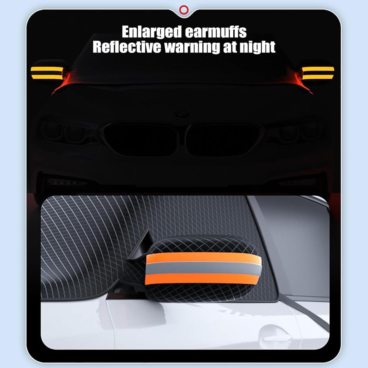 Car Windshield Cover for Honda Pilot 2002-2026 YF/YH, Magnetic Windshield Snow Covers Against Frost Ice and Snow Windshield Frost Cover with Side Window and Rearview Mirror Protector