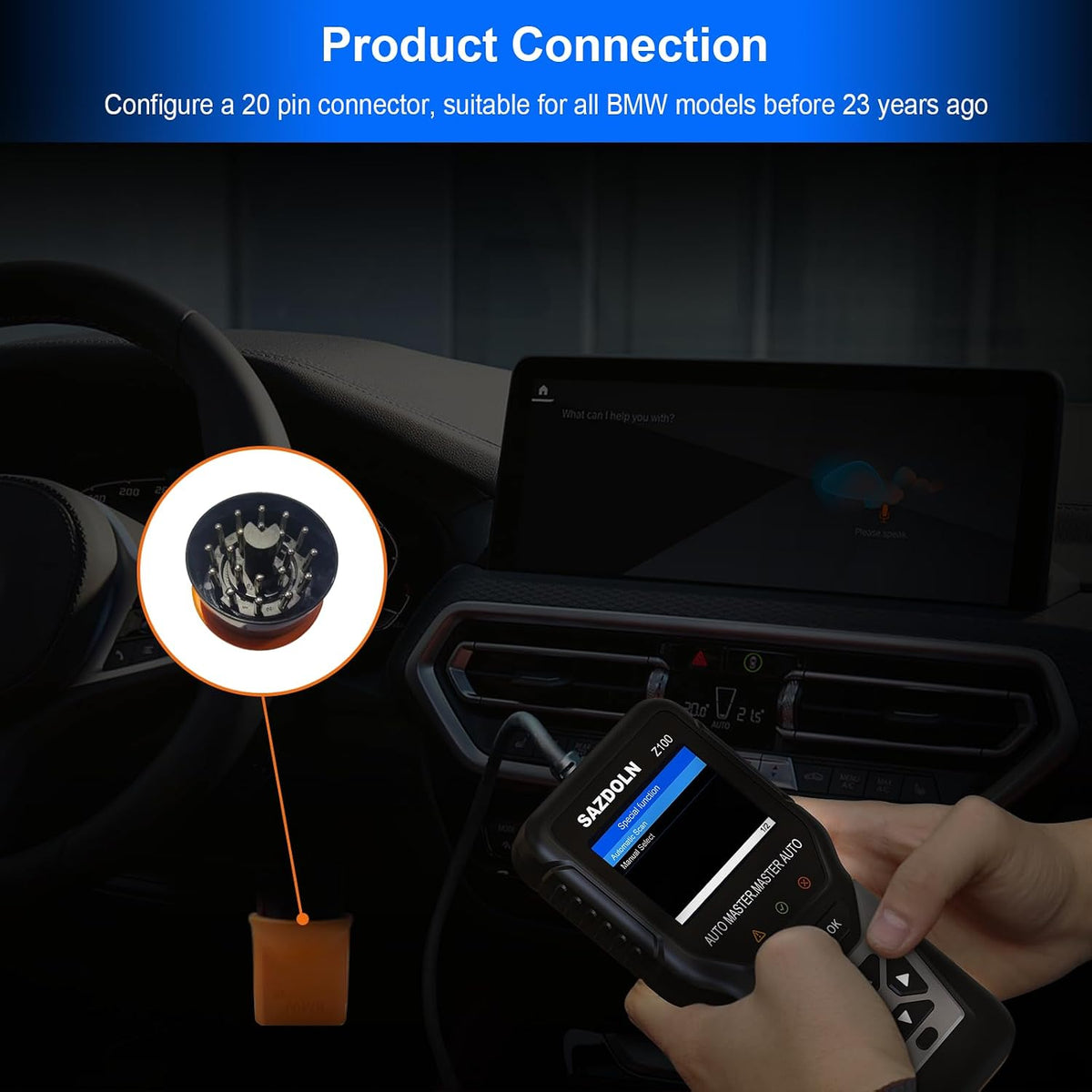 Z100 Fit for BMW-OBD2-Scanner, Car Code Readers, Full-System-Car-Diagnostic-Tools, with Battery Registration Tool, Oil Reset, ABS Bleed, EPB Reset, TPS Regulation (Black)