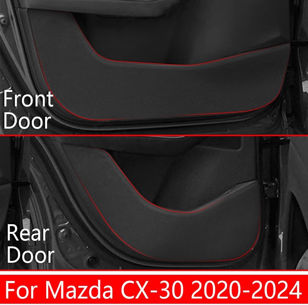 Car Door Anti Kick Pad for Mazda CX30 Accessories 2020 2021 2022 2023 2024 2025 2026 Protector Mat Dirty Collision Stickers Inner Decorative
