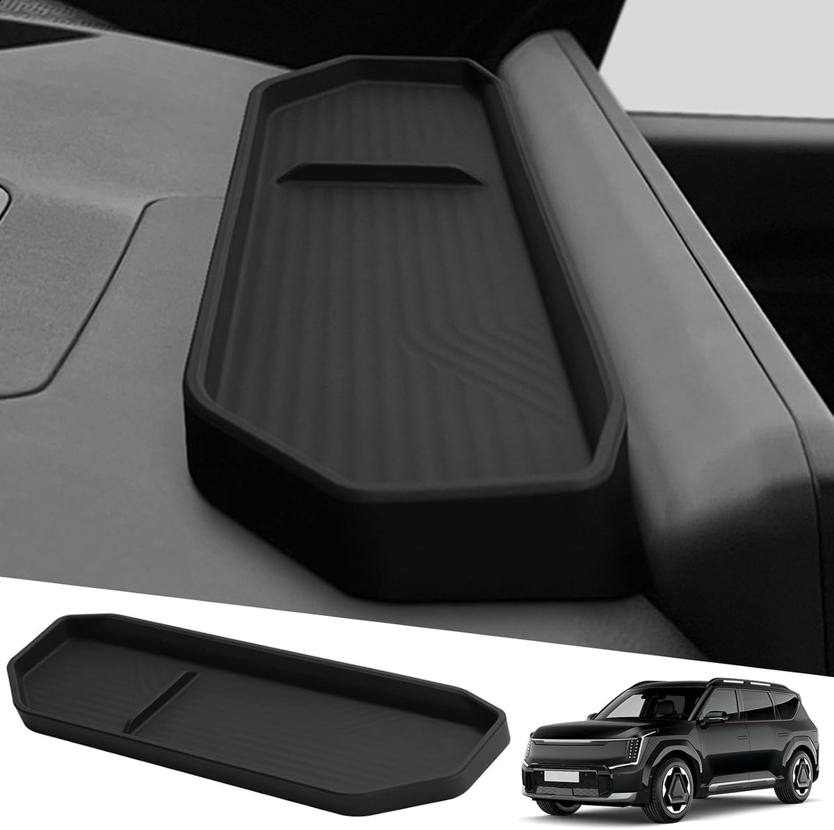 Behind The Screen Storage Box for KIA EV9 2024 2025 Center Console Organizer Dashboard Storage Box Fit 12.3-inch Screen Interior Accessories