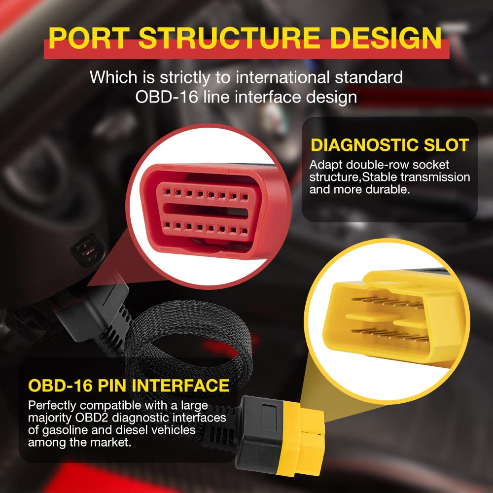 LAUNCH OBD2 Extension Cable Full 16Pin Male to Female 36CM/1.2FT