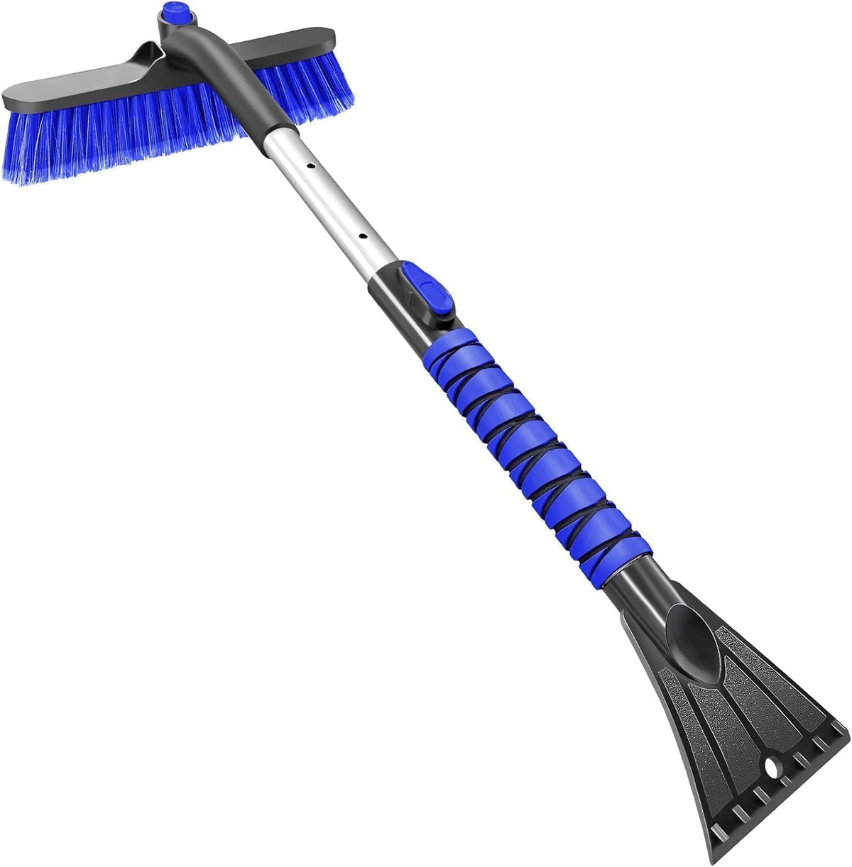 HEEYA 12.6 Inch Large Brush Head with Ice Scraper, Snow Scraper - Blue