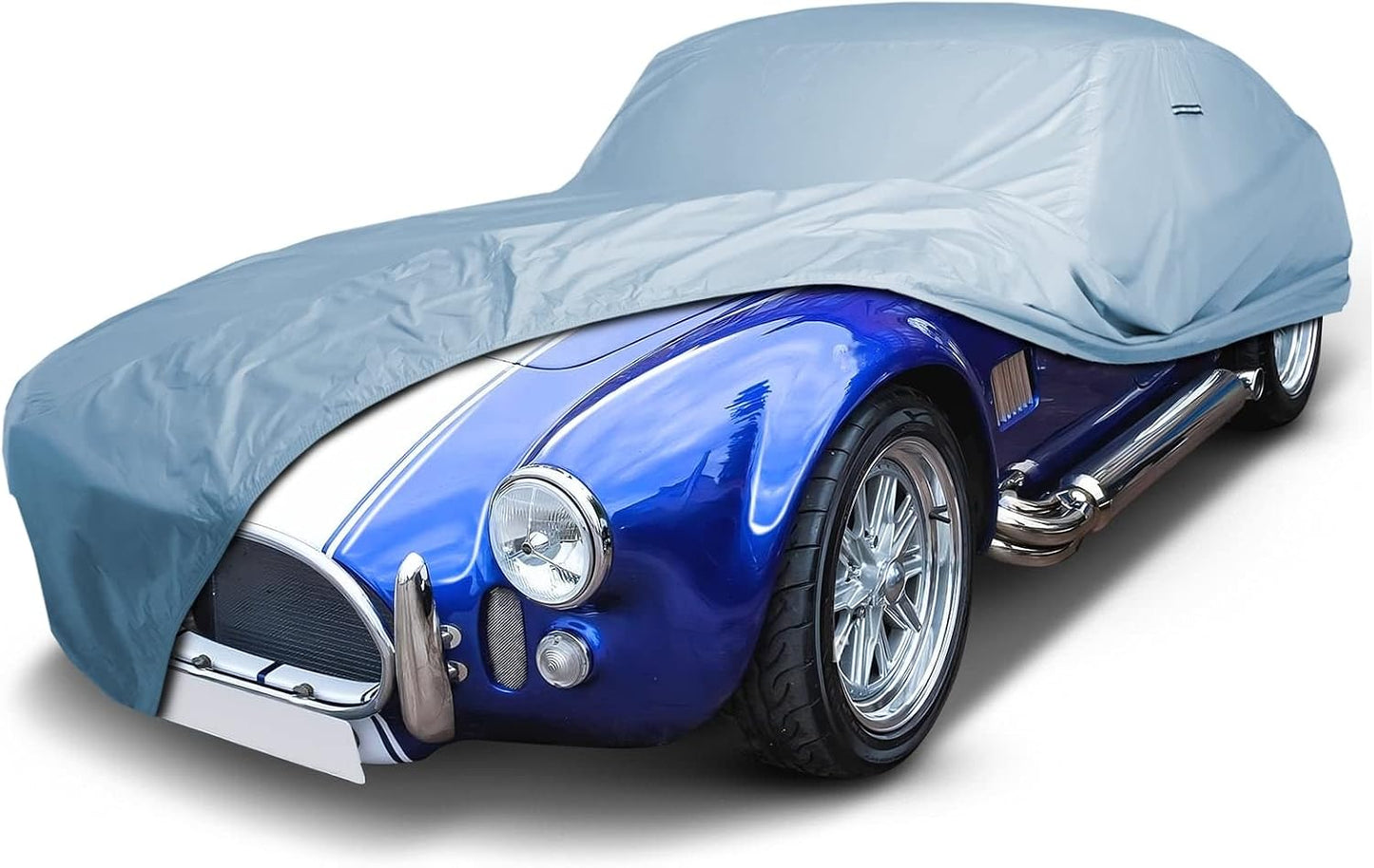 iCarCover Car Cover for 1965-1967 AC Shelby Cobra 427 MkIII Roadster | Heavy Duty Custom Fit Hail UV Sun Rain Snow Dust Protection Covers for Automobiles Outdoor Indoor Full Exterior (Sky Gray)
