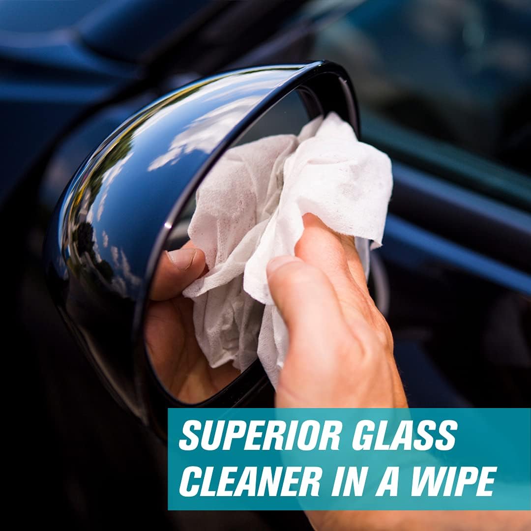Invisible Glass 90166-6PK Large Glass Cleaning Wipes for Streak-Free Windows, Mirrors, and Glass, Lint-Free, Ammonia-Free, Tint-Safe, for Home and Auto, Canister, 28 Count (Pack of 6)