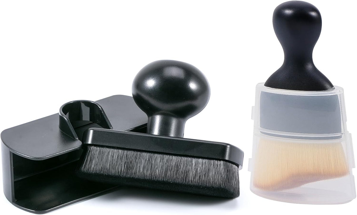 UNIMEIX Tire Shine Applicator Brush Kit Large Vegan Tire Shine Brush with Storage Stand for Vehicles Tire Shine Polish Wax and Car Interior Cleaning