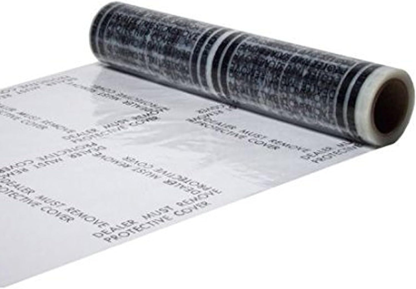 Hi-Tech Auto Adhesive Plastic Floor Mat, 4 mil | Perforated Every 24" | 100 Mats Per Roll | (21" Wide, 200' Long)