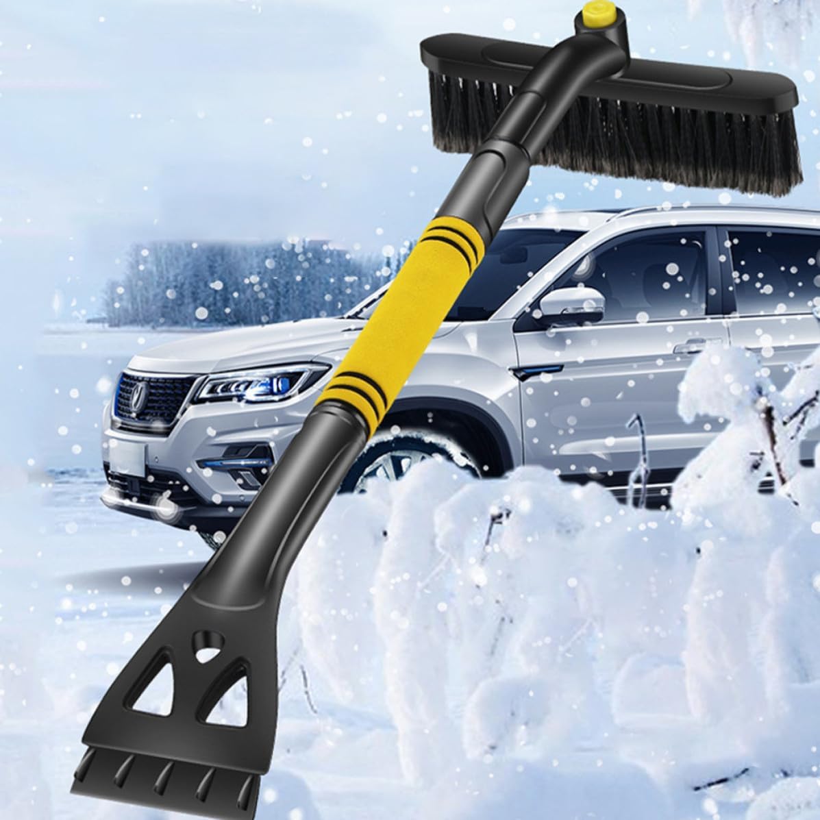 Car Snow Scraper and Brush, Ice Tool Xmas 64-80cm Extendable