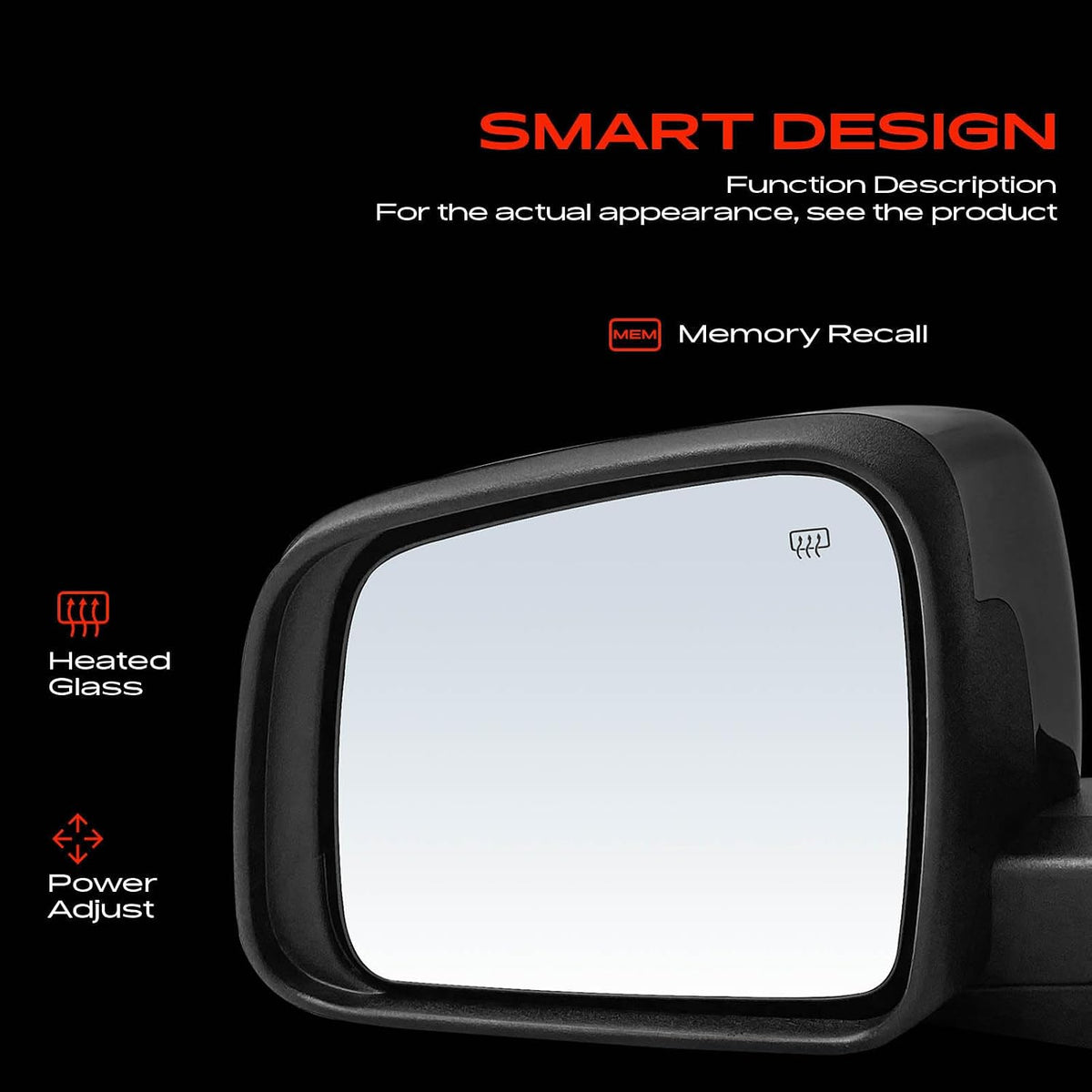 A-Premium Driver Side Power Door Mirror Compatible with Dodge