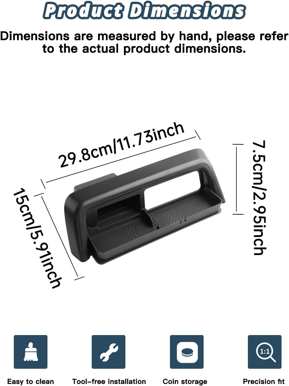 2026 Passport Storage Drawer Tray for Honda Passport 2026 Accessories ABS Material Console Organizer Secret Compartment Storage Box Compatible with 2026 Honda Passport TrailSport/TrailSport Elite/RTL