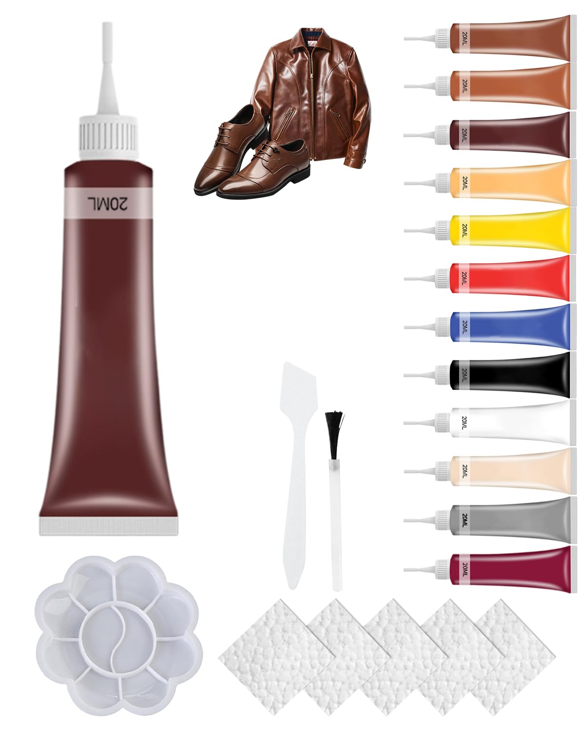 Advanced Leather Repair Gel, 2027 New Leather Repair Kit for Car Seat Vinyl Repair Kit, Professional Leather Repair Coloured Cream Gel, Multifunctional Couch and Jacket Repair Kit，Beige