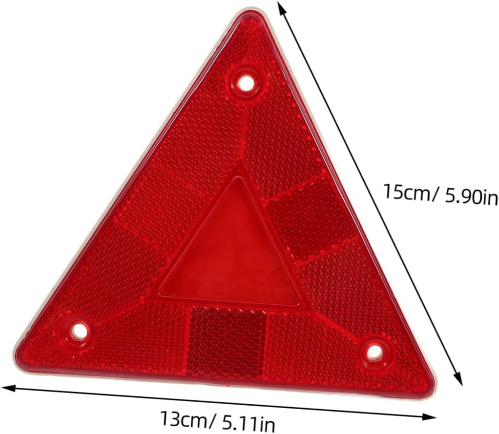 10Pcs Plastic Triangle Warning Signs Reflective Roadside Safety Set