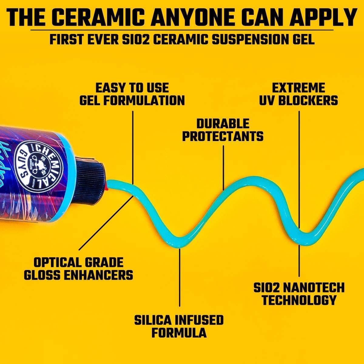 Chemical Guys, HydroSlick Intense Gloss Ceramic Coating HyperWax, 16 oz
