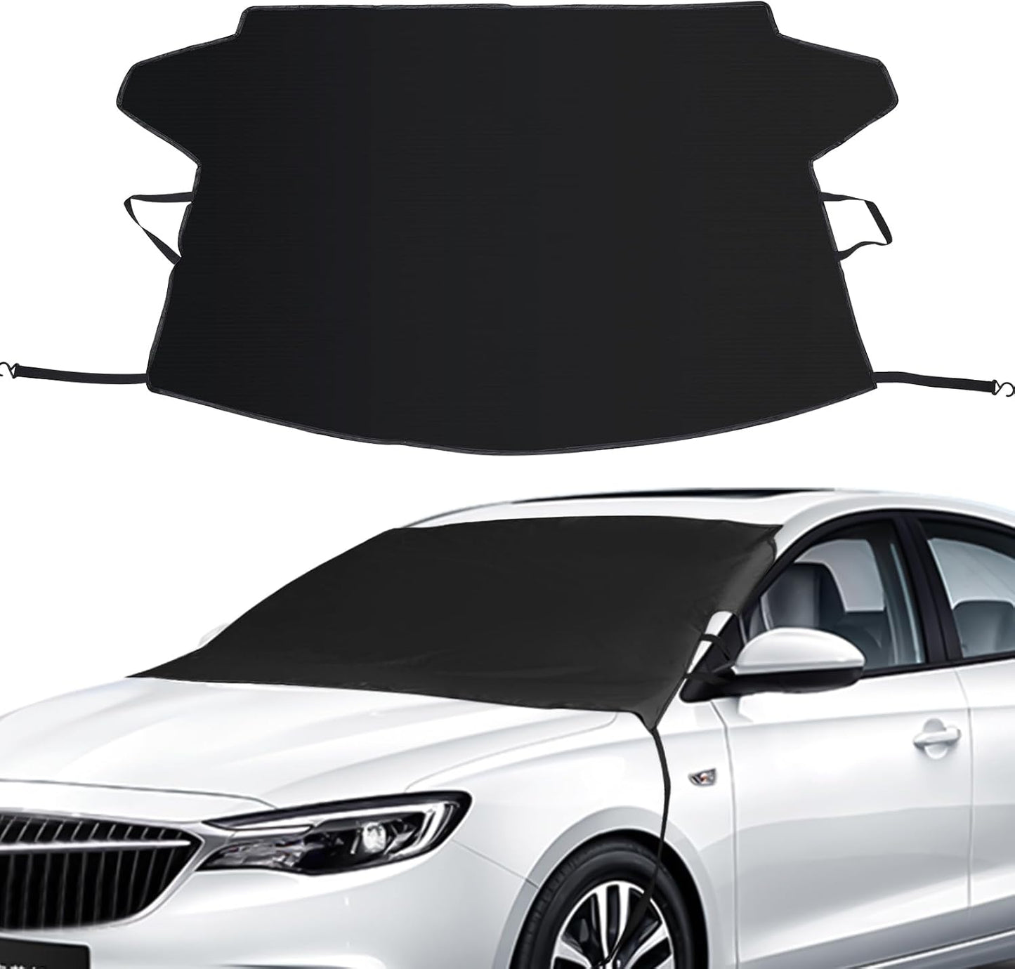 Windshield Cover for Ice and Snow, Car Windshield Snow Cover Winter Ice Sunshade Protector, Universal Fit SUV Auto Car Cover Snow Water Proof UV Dust Resistant, 63 Inches Wide