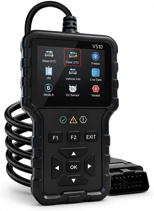 V510 OBD2 Scanner Diagnostic Tool -Code Reader, Reset Function, Data Stream, I/M Readiness, Full OBS2 Function, Modes 6 & 8, for All 1996+ Vehicles