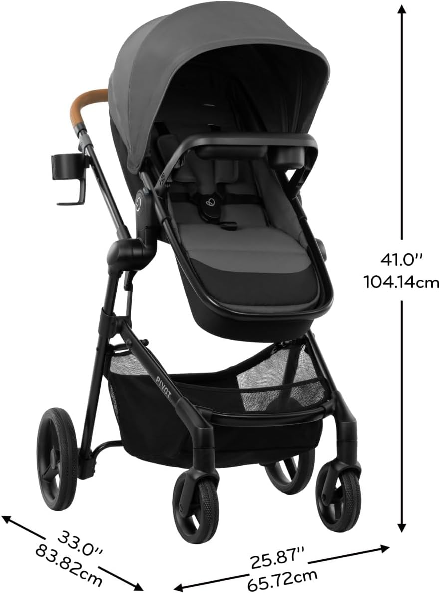 Evenflo Pivot NXT Travel System with LiteMax NXT Infant Car Seat (Silverado Gray)