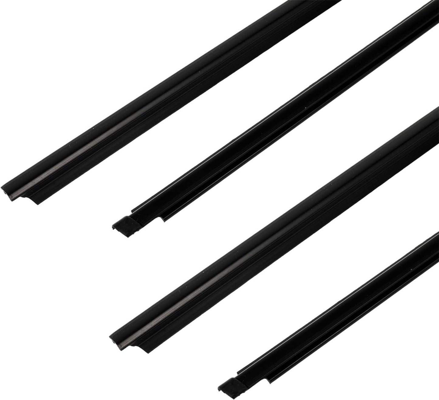 OCPTY 4PCS Car Outer Door Window Molding Trim Weatherstrip Window Seal Compatible with 2007-2016 For Toyota Yaris Sedan 4-Door, Replace 68160-52150,68180-52130,68210-52150,68230-52130
