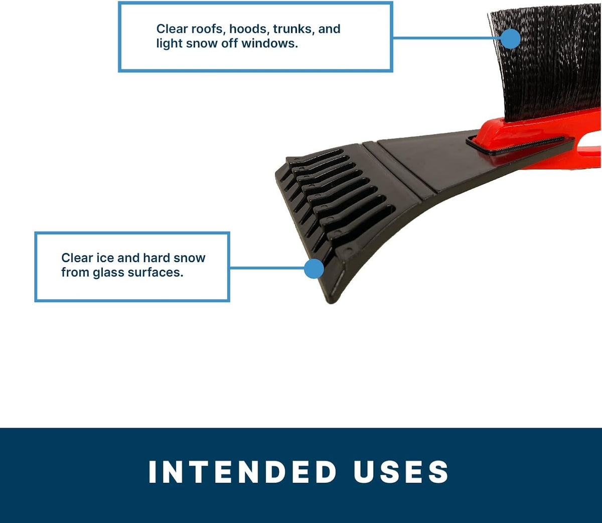 Teal Turtle 21 Inch Car Snow Brush and Ice Scraper - Universal Fit - 2 Pack, Snow Removal Tool