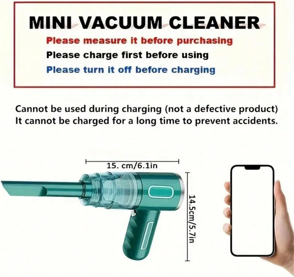 Rechargeable Cordless Handheld Vacuum for Pet Owners, Home & Car Users - Compact Cleaner for Pet Hair