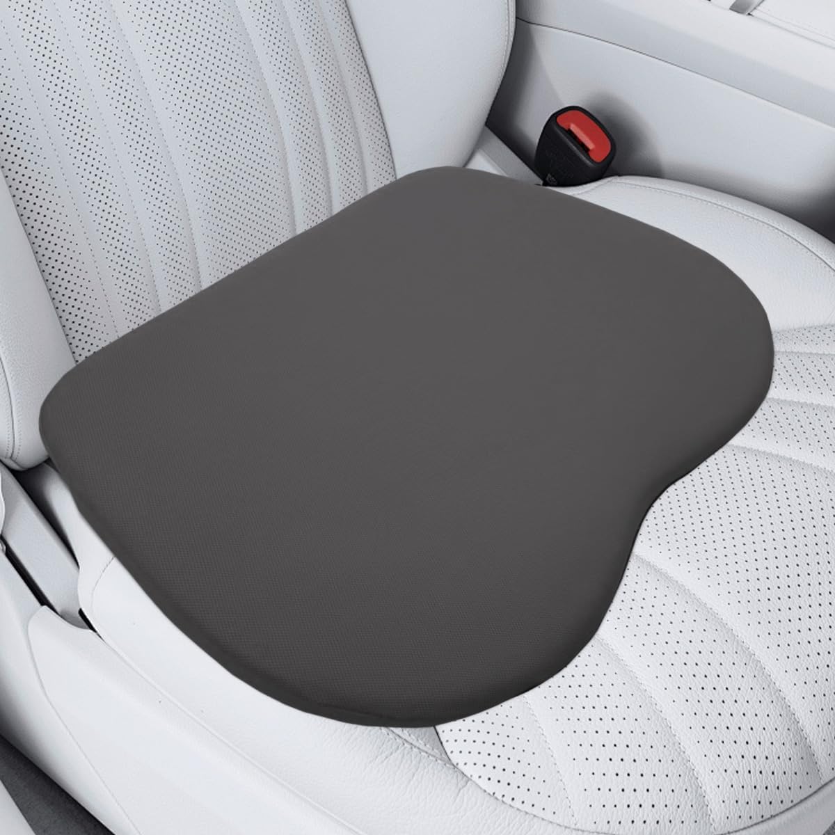 2 in 1 Wedge Car Cushion and Lumbar Support Pillow for Driving, Memory Foam Automotive Seat Booster Cushion, Non-Slip Vehicle Seat Pad for Car, Home, Office(Beige)