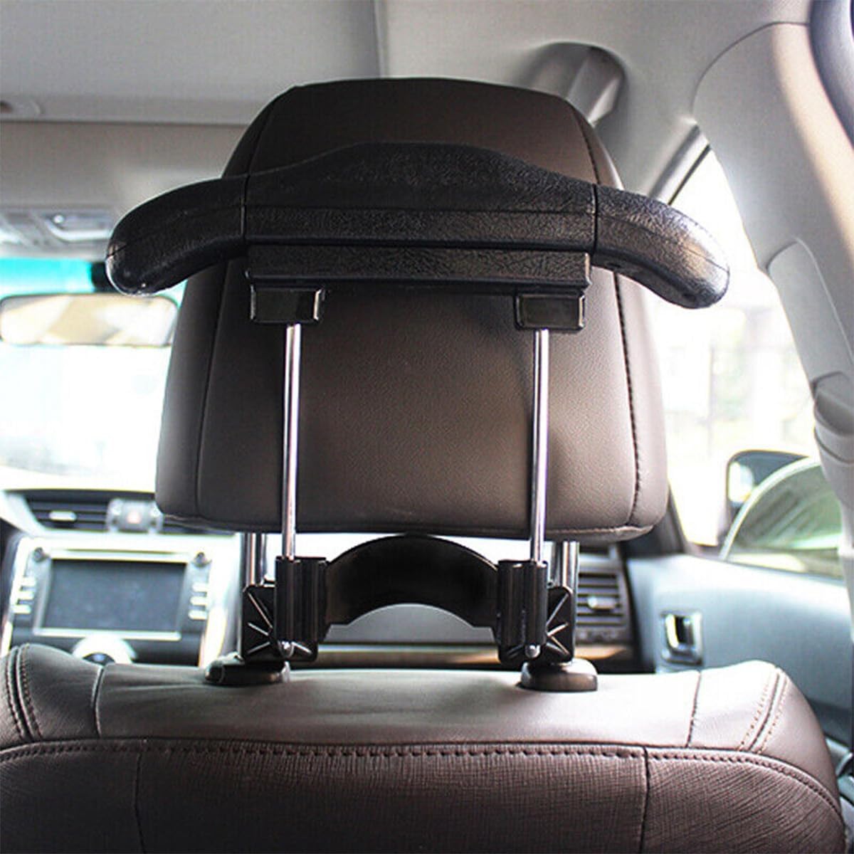 Bittwee Multifunctional Retractable Automotive Headrest Back Seat Coat Hanger Hook Organizer Holder for Clothes, Suits, Jackets, Shirts, Universal for SUV, Truck, RV
