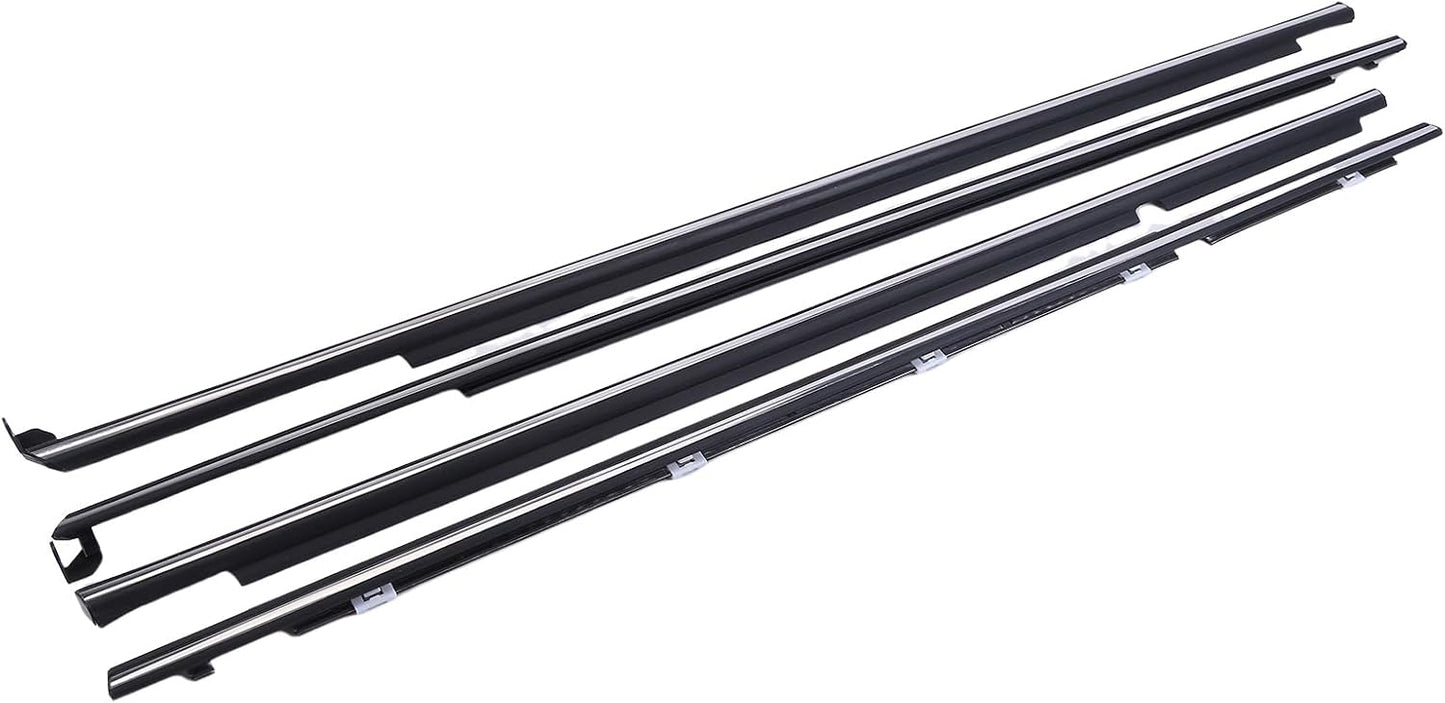 4 Pieces Car Door Moulding Trim Weatherstrip for Toyota with Corolla AE110 1995-2002 - Fits 95-02 Corolla, Comprehensive Door Dust Trim Set for Durability
