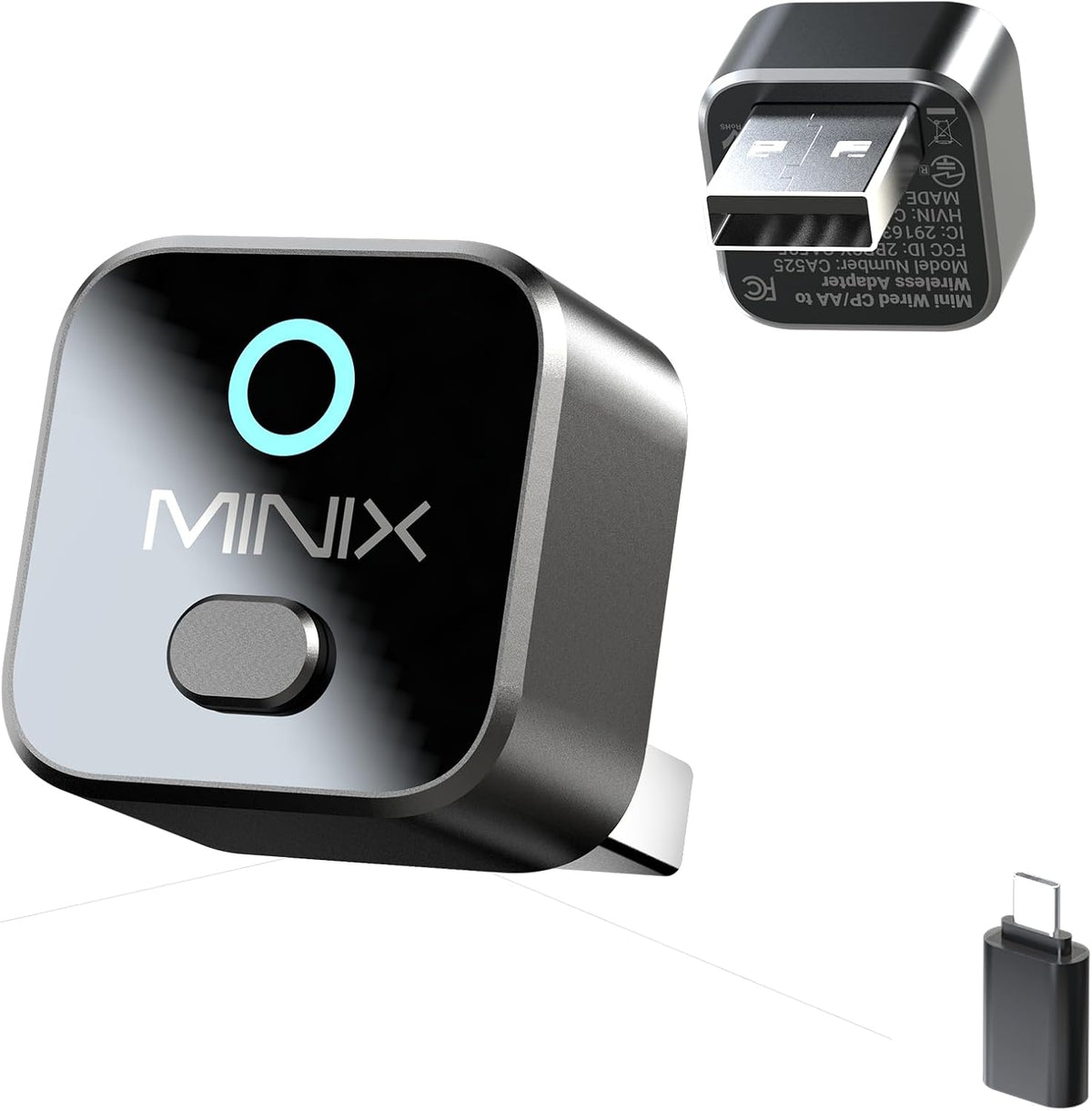 MINIX 2-in1 Wireless CarPlay Adapter for Apple & Android Auto
