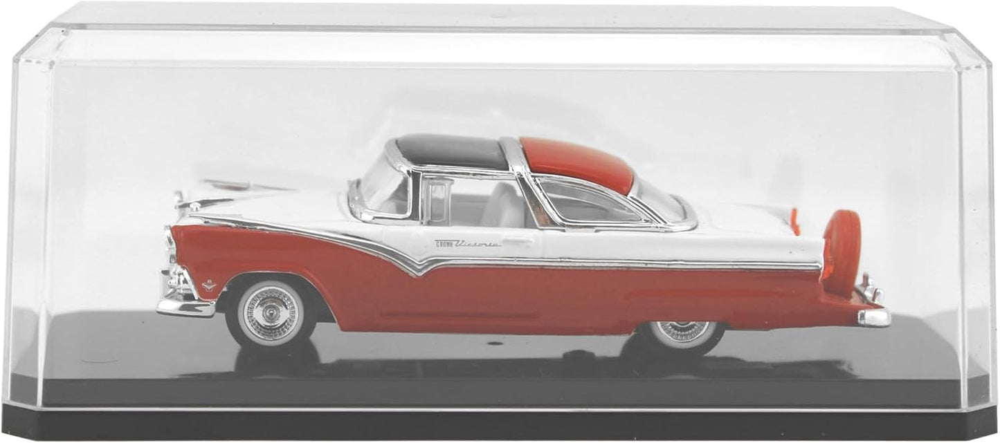 Pioneer Plastics 143C-BB-UV Clear Plastic Display Case with Black Base for 1:43 Scale Cars (UV Resistant), 6.125" W x 2.625" D x 2.25" H