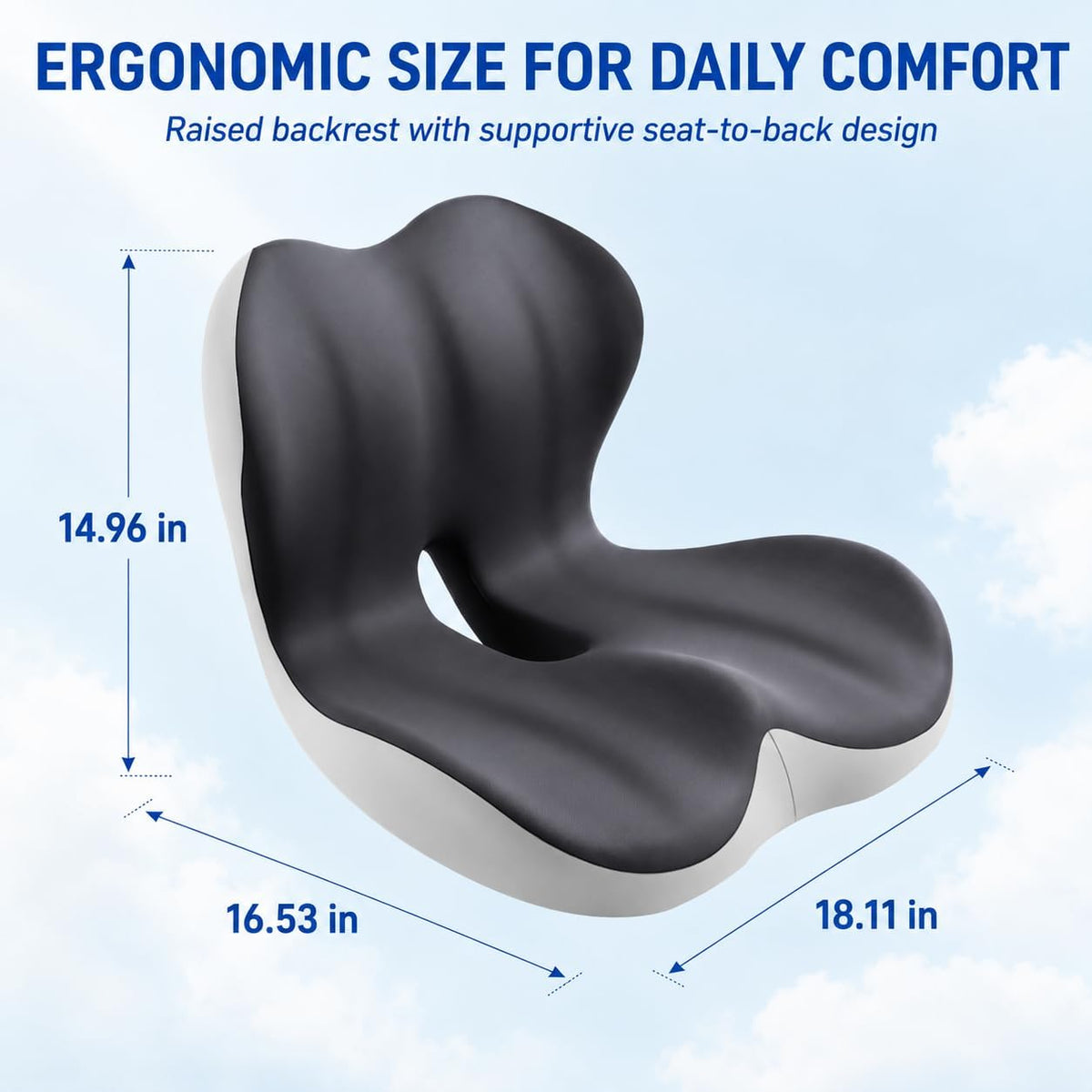 Susbie Car Seat Cushion with Lumbar Support Pillow,Office Chair Cushion