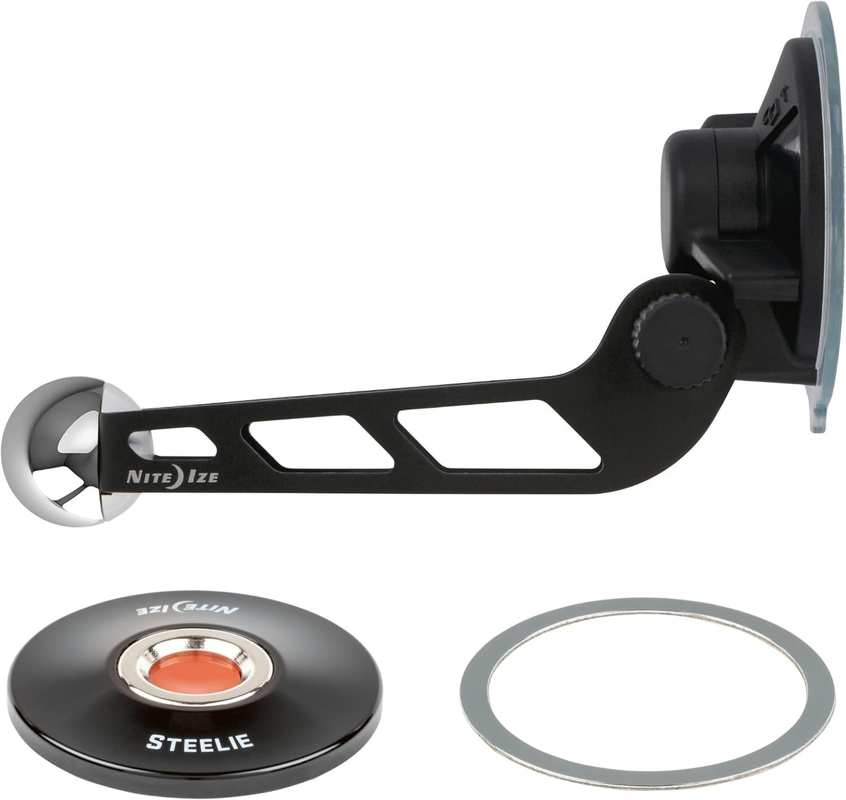 Nite Ize Steelie Windshield Kit - Magnetic Cell Phone Holder for Car Accessories - Sturdy Car Windshield Mount for Cell Phones - Orbiter Plus