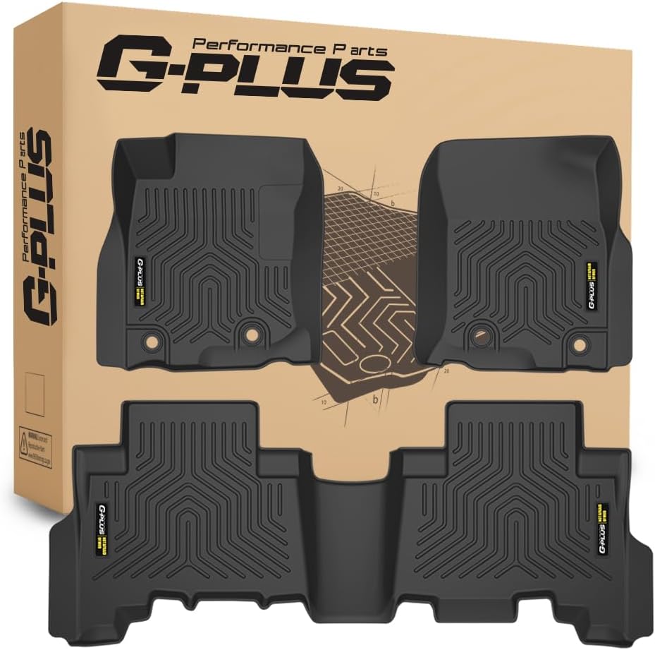 G-PLUS TPE Floor Mats Fit Toyota 4Runner 2013-2024(Only for 5 Seats)