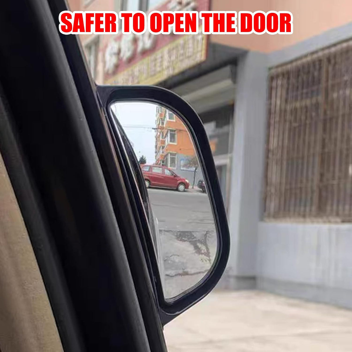 Car Blind Spot Rearview Mirror, Rear Seat Auxiliary Mirror for Second Row Car Door Safely Get-Off