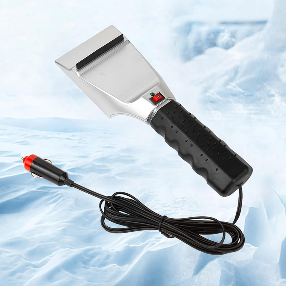 Car Windshield Snow Shovel 12V Heated Electric Car Windshield Ice Scraper Shovel with Handle Ice Removal Tool