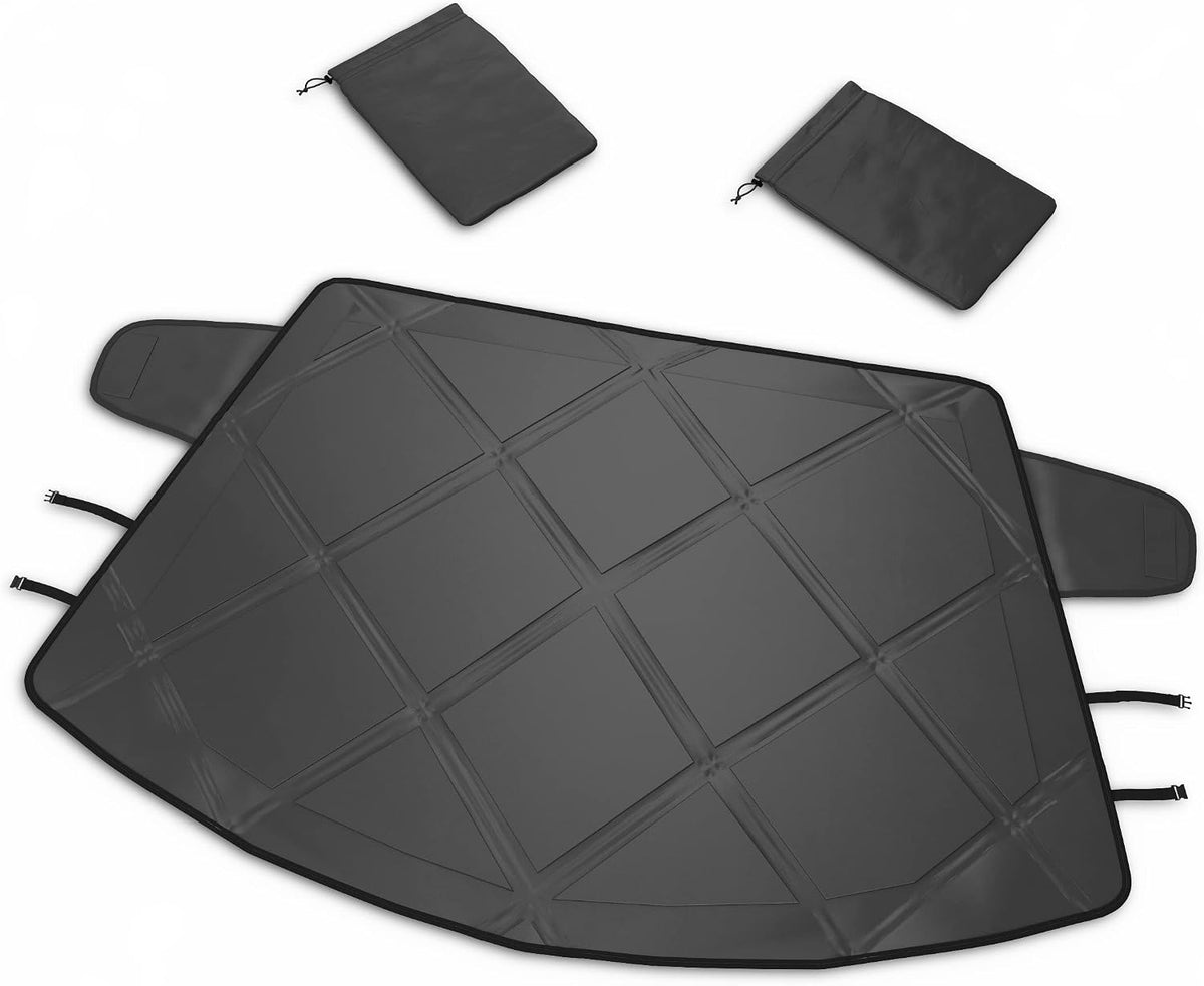 Autotech Park Snow Windshield Cover Compatible with 2011-2019 Ford Explorer, Custom-fit Windshield Cover for Snow, Ice and Frost, Comes with Rear Mirror Cover