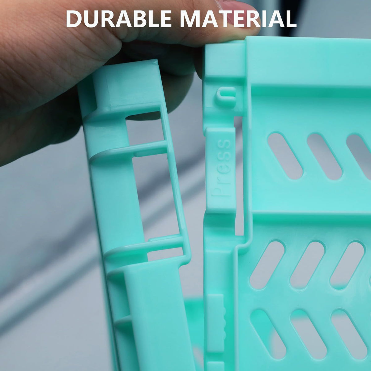 20L Folding Crate, 4Pack Plastic Storage Baskets Organizer for Home and Office,Collapsible Storage Crates for Home Office and Outdoor Organizer. (Mix Colors)
