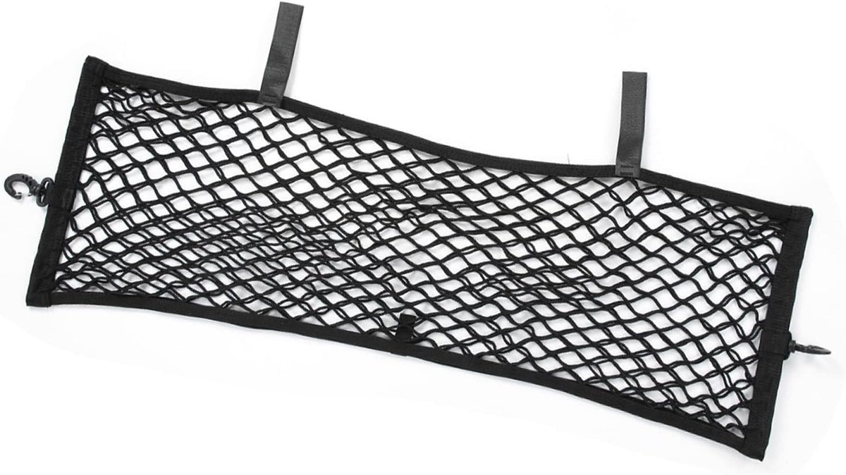 Car Trunk Cargo Net for Cadillac XT5, Double Layer Elastic Storage Mesh, Black, 90x30cm, High Strength PA66 Material