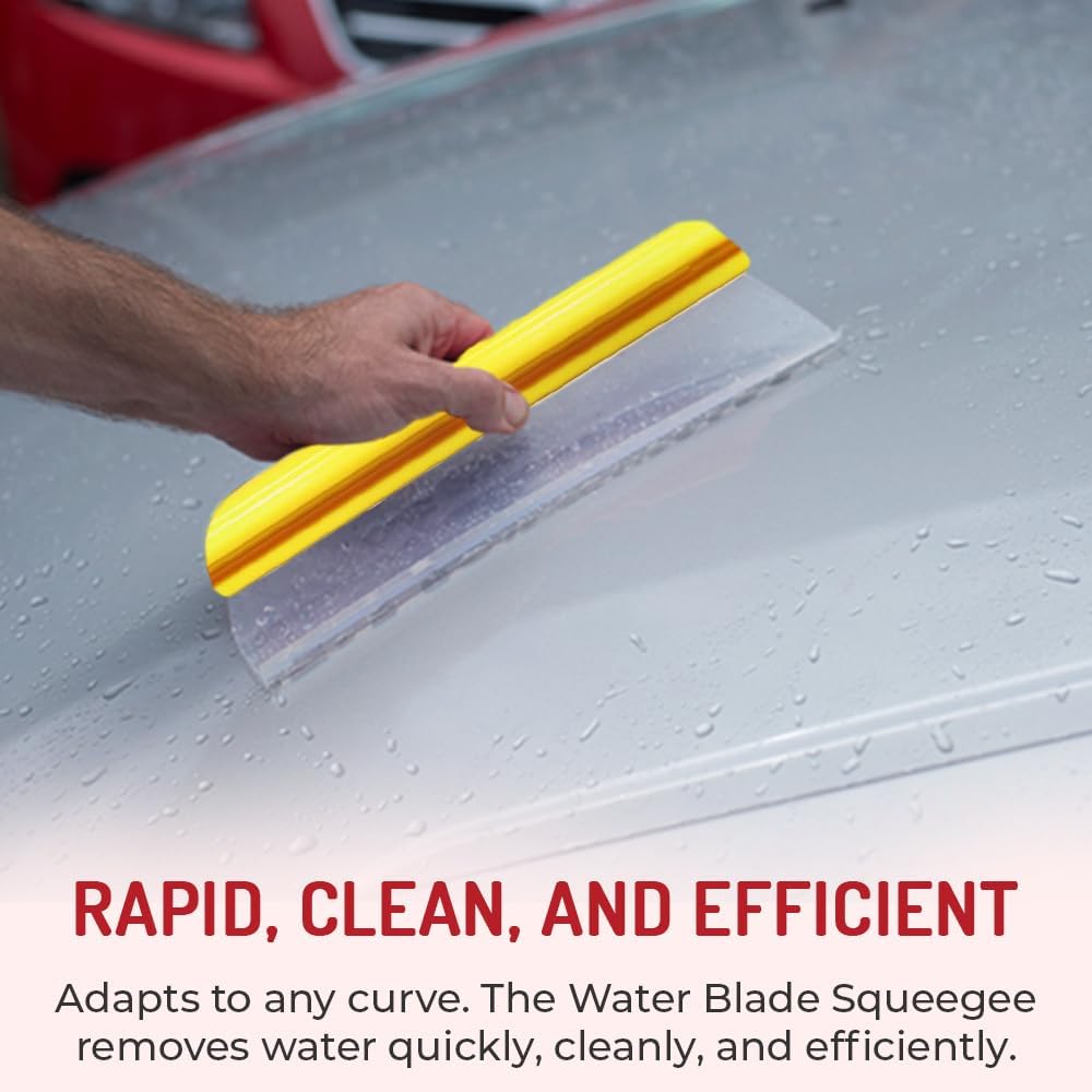 HI-TECH 14” Silicone Water Blade Car Drying Squeegee – Streak-Free, Fast-Drying, Scratch-Free Car Wash Tool