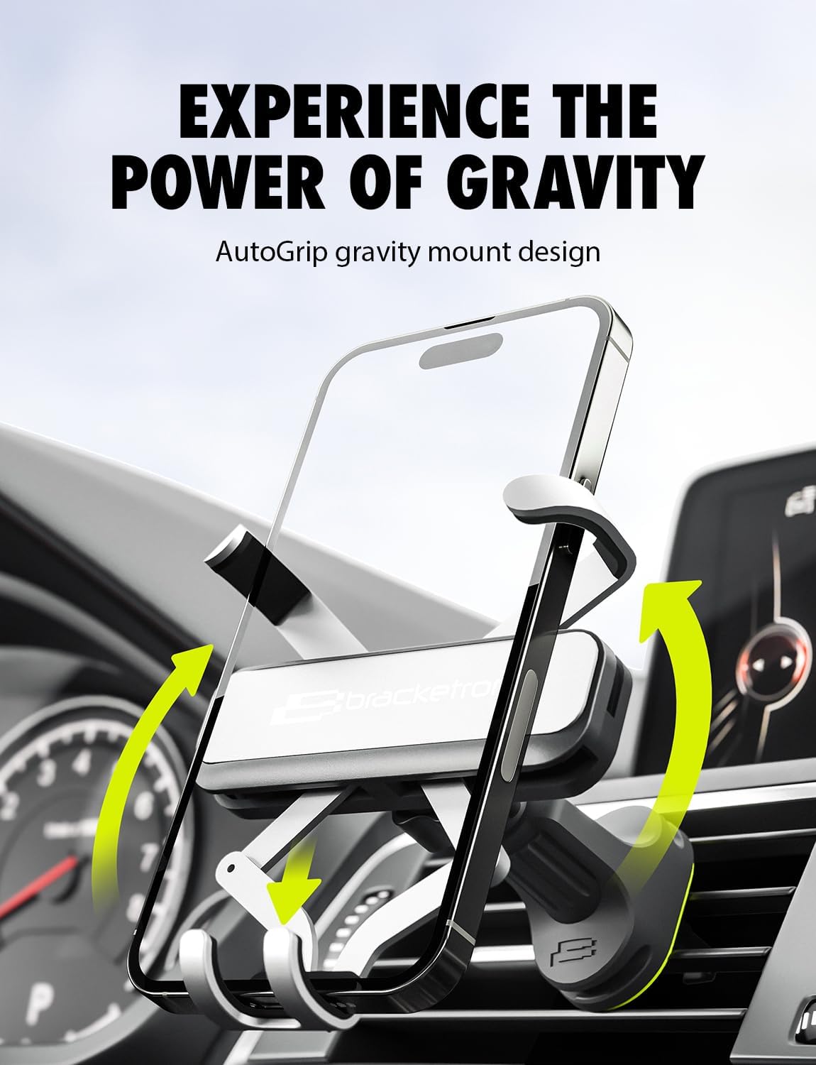 Bracketron AutoGrip Gravity Car Phone Holder Truck AC Air Vent Phone Mount