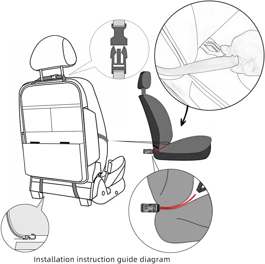 TAIKOO Seat Back Protector,Shields Seat Backs From Kicks and Adds Storage