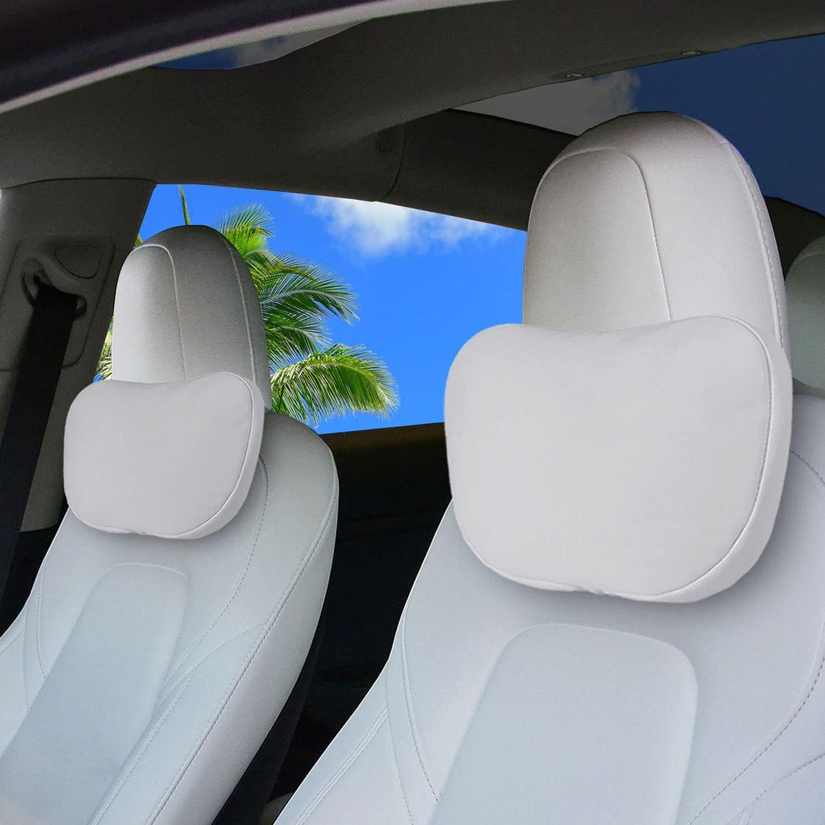 2 Pack Car Headrest Neck Pillow for Tesla Model 3 Model Y S X