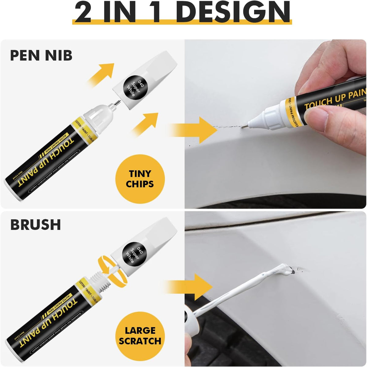((1G3) Magnetic Gray Metallic) Touch Up Paint for Toyota, Car Paint Scratch Repair Kit, 2 in 1 Premium Scratch Remover Pen with Exact Color-Matched