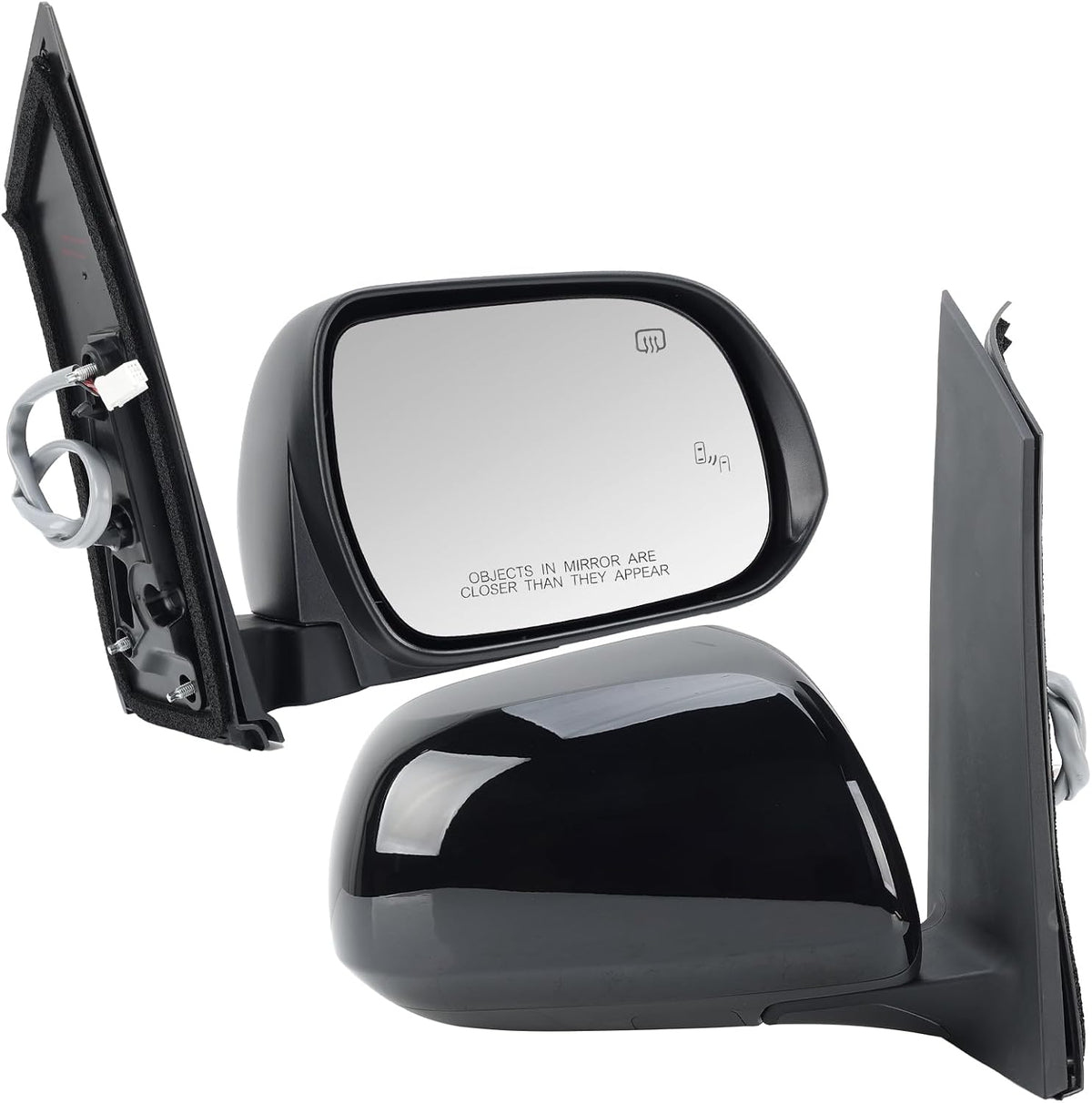 Right Passenger Side Mirror Compatible with Toyota Sienna 2013-2017 Heated, with Blind Spot Detection, Power Glass, Manual Folding, 6H6P, Door Mirrors Black Replace# 87910-08113, TO1321301