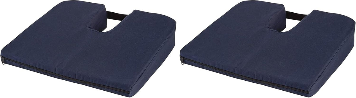 DMI Gradual Slope Seat Cushion for Coccyx, Sciatica and Tailbone Pain Used With Dining Room Chairs, Desk Chairs, Car Seats or Wheelchair Cushions, Machine Washable-Cover, 15 Inch, Camel