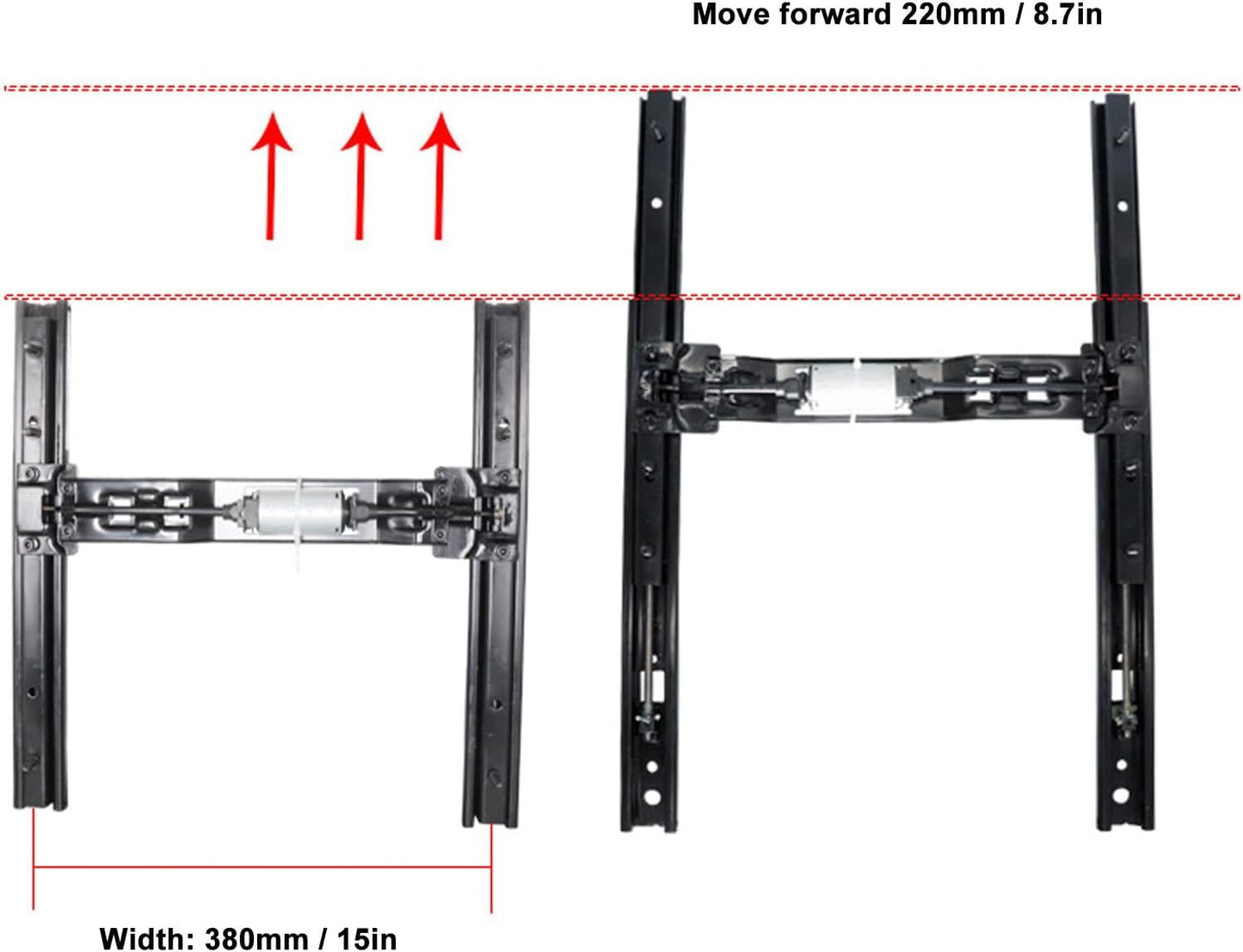 Car Seat Electrical Seating Slider , Flexible Forward Backward 12V Low Noise Steel Strong Load Bearing Electric Seat Slide Rail for Commercial Vehicle