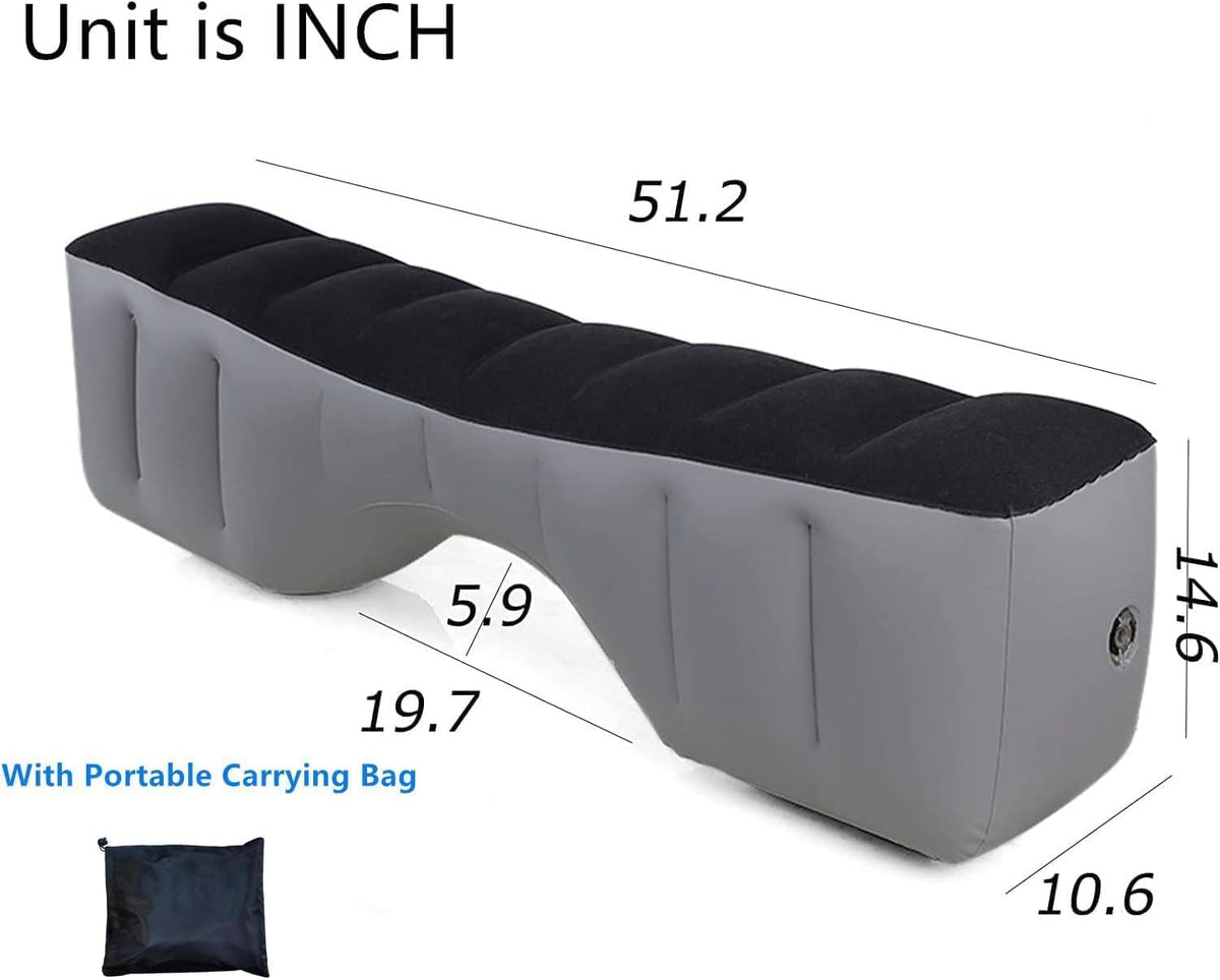Inflatable Car Air Mattress Back Seat Bed with Air Pump, Universal Back Seat Gap Filler Pad Extender for SUV Camping Sleeping Travel Rest